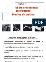 Capítulo 4 Control del crecimiento microbiano y medios de cultivo