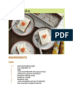 Carrot Cake: Ingredients