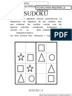 Sudokus 4x4 figuras geométricas fichas 1 a 20