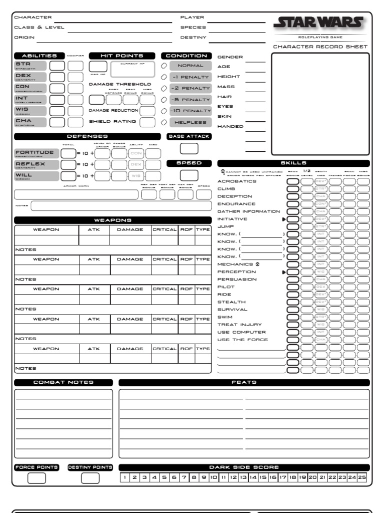 Star Wars Roleplaying Game Saga Edition Pdf