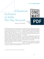 Universal Financial Inclusion in India - The Way Forward