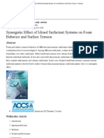 Synergistic Effect of Mixed Surfactant Systems On Foam Behavior and Surface Tension - Springer