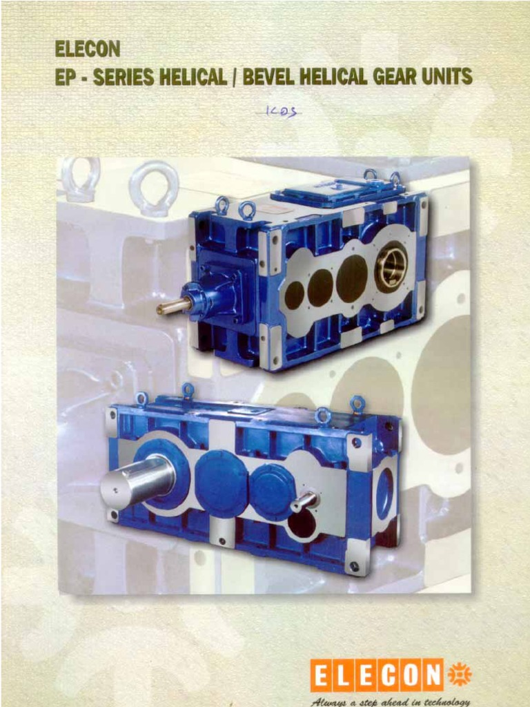 Elecon Gear Box Catalogue PDF Gear Electric Motor
