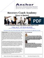 Anchor Recovery Coach Academy Flyer July 2013