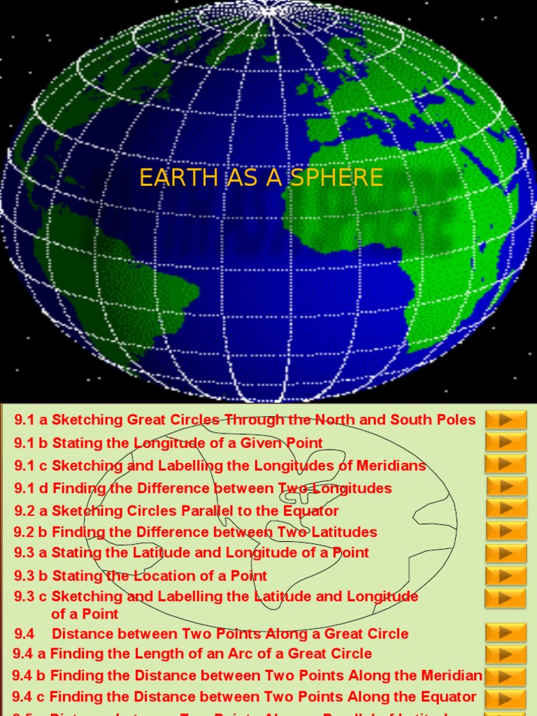 Earth Geometry: Great Circles & Coordinates | PDF | Longitude | Latitude