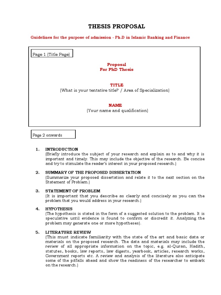 PH - D Proposal Guideline | PDF | Career & Growth | Finance & Money ...