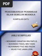 Perkembangan Pendidikan Islam Selepas Merdeka