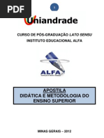 Didática e metodologia do ensino superior