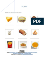 Exercise 1: Write The Name of The Food Given in The Pictures
