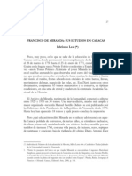 (Abril-Junio 2006) Leal, Ildefonso (Francisco de Miranda Sus Estudios en Caracas) N. 354