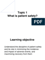 Topic 1 What Is Patient Safety?