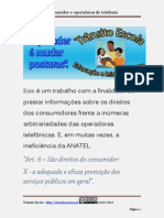 consumidor e prestadora de serviço de telefonia