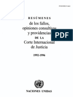 Resumen de Los Pronunciamientos de La CIJ 1992-1996