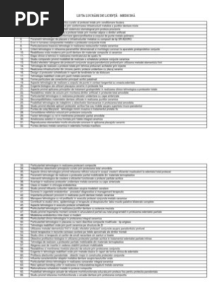 Lista Lucrari Licenta Medicina Dentara