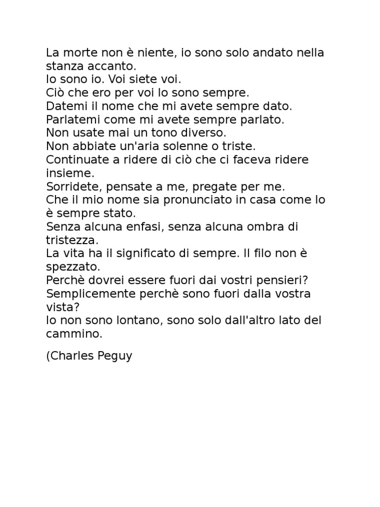 Charles Peguy La Morte Non E Niente