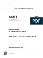 Ccitt: Isup Basic Call Test Specification