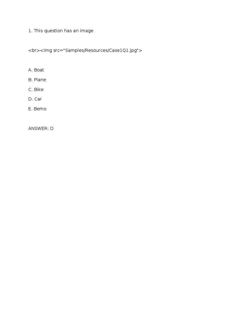 Vehicle Identification Quiz Answer | PDF
