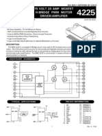 75 Volt 20 Amp Mosfet H-Bridge PWM Motor Driver/Amplifier