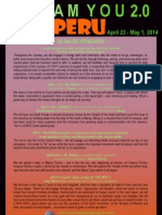 Dream You 2.0 Peru Intenerary 2014
