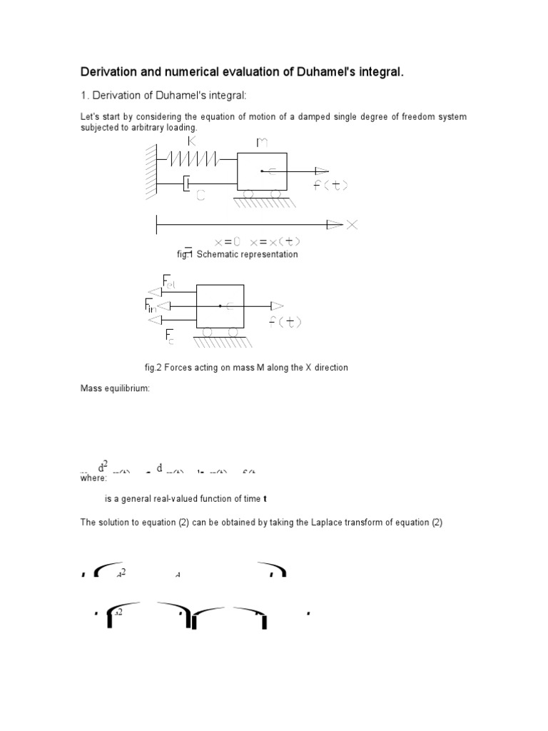 November2007 Duhamel Integral Convolution Integral