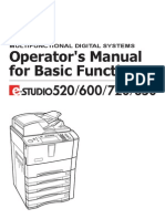 Operator's Manual For Basic Function: Multifunctional Digital Systems