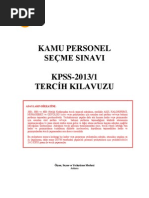 KPSS 2013-1 Tercih Kilavuz