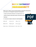 Tarea de Matematicas Primer Ano