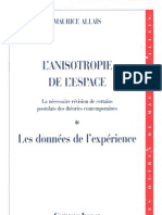 ALLAIS Maurice - L'Anisotropie de l'Espace (1997)