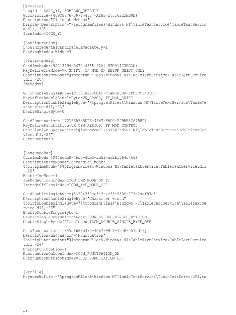 Table text service yi pdf