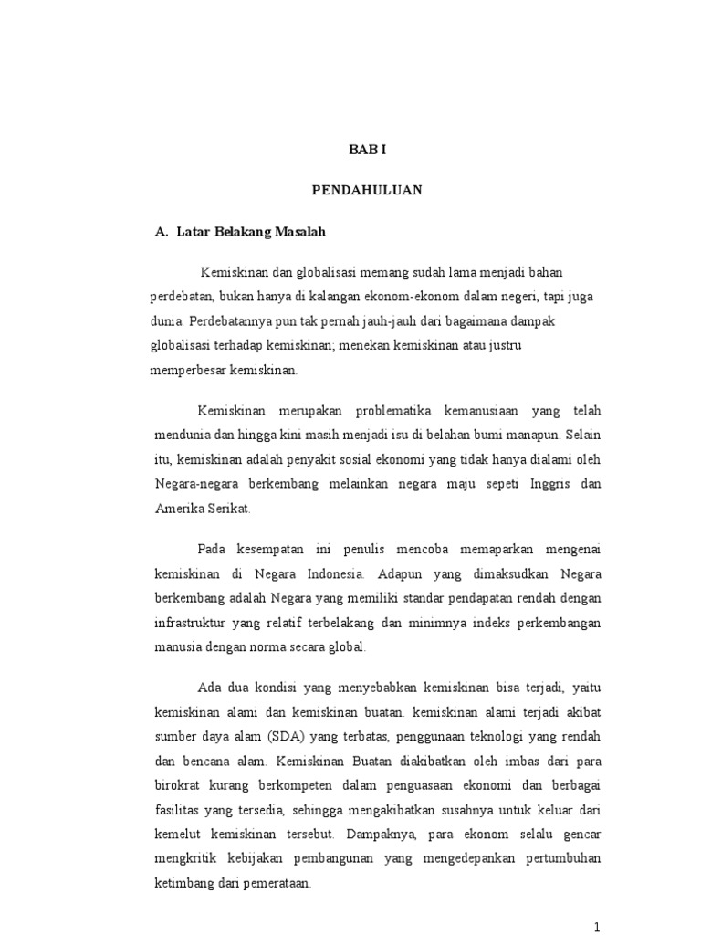 Pengaruh Globalisasi Thdp Kemiskinan