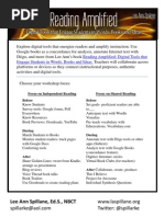 Download Reading Amplified Workshop Handouts by Lee Ann Spillane SN151802036 doc pdf