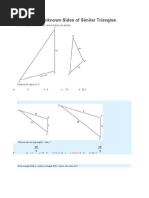 Similar Triangles Worksheet