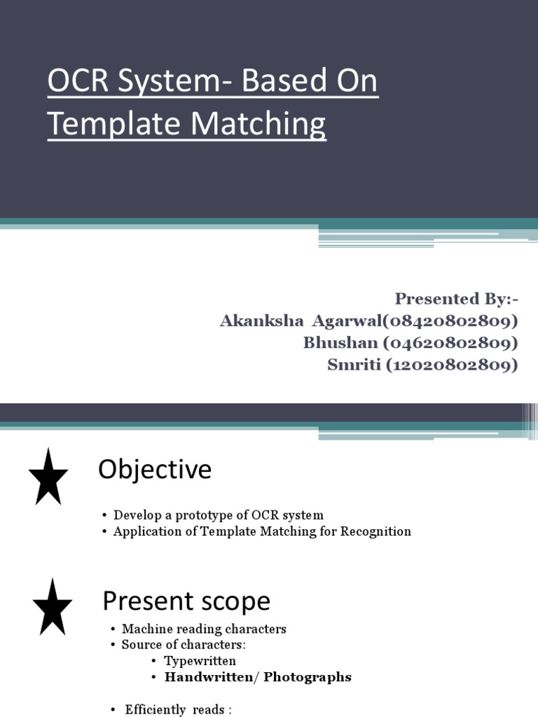 OCR System Using Template Matching | PDF | Optical Character ...