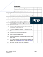 Excel Document Checklist