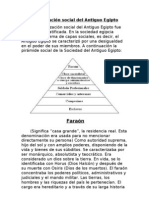 La Organización Social Del Antiguo Egipto Fue Clasista y Estratificada