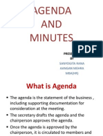 Agenda AND Minutes: Presented BY