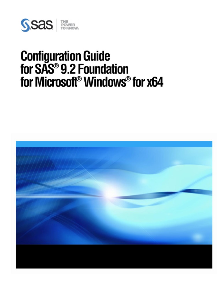 SAS 9.2 - Configaration Guide | PDF | Sas (Software) | Microsoft Sql Server