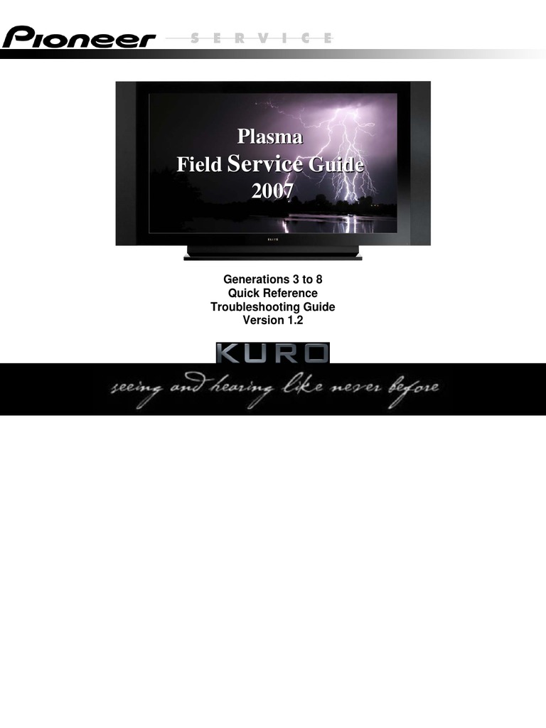 Pioneer Field Service Guide 07 Rev1 2 Menu Computing Switch