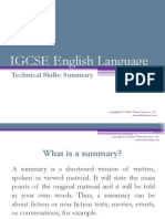 Igcse Eng Lang Summary PDF