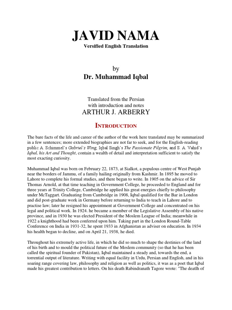 Javid | PDF | Poetry | Translations