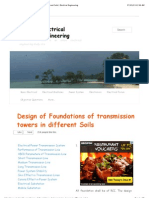 Design of Foundations of Transmission Towers in Different Soils - ElectricalEngineering