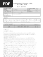 Plano de Ensino História Contemporânea