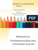 Syllabus Entrepreneur and Innovation PDF