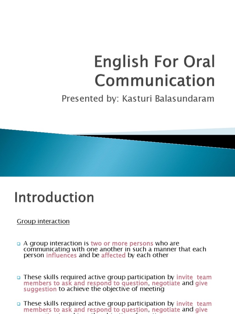 Enhancing Oral Communication Skills | PDF | Nonverbal Communication ...