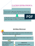 Definiciones Conceptuales de Planificacion Estrategica