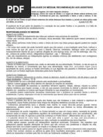 16 - O PASSE-RESPONSABILIDADE DO MÉDIUM-RECOMENDAÇÃO AOS ASSISTIDOS