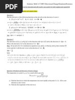 Solution HW 3 Directional Derivatives and Extreme Values