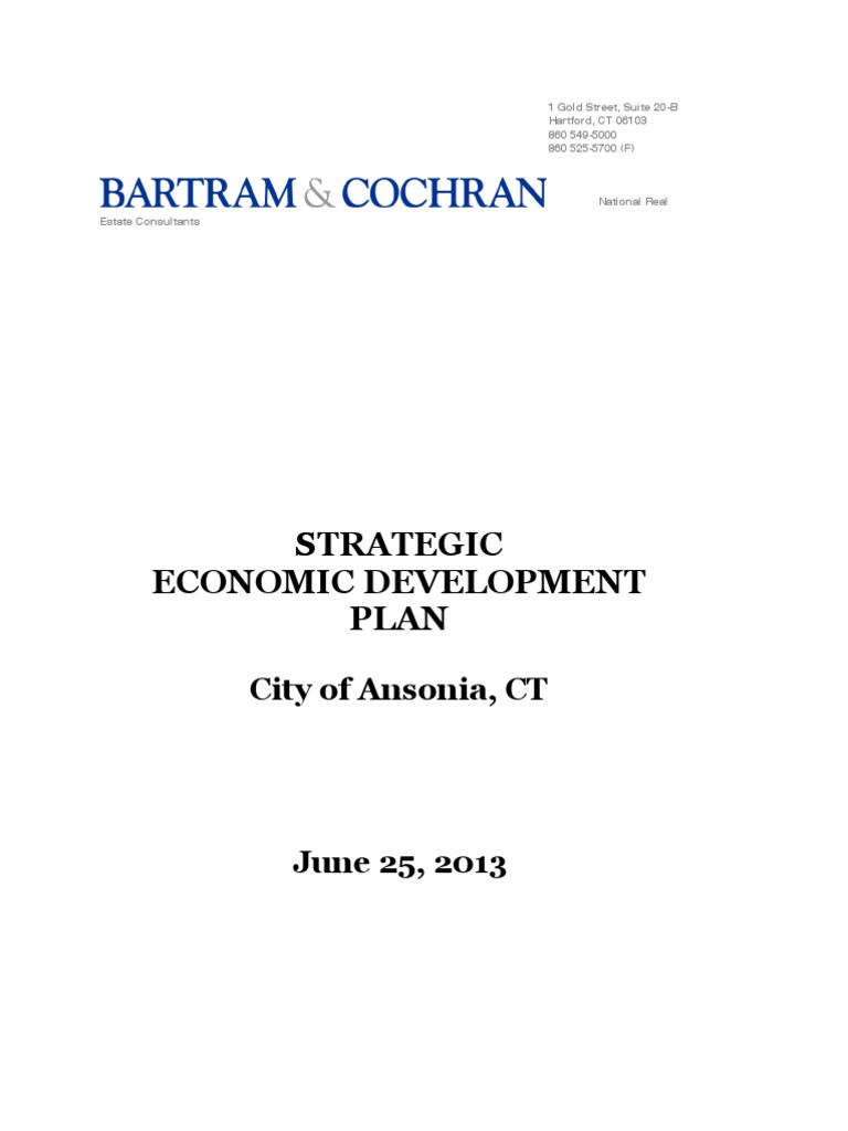 AnsoniaStrategic Economic Development Plan2013 PDF Retail New Haven