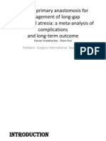 Delayed Primary Anastomosis For Management of Long-Gap