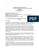 Los movimientos sociales y la (re)conquista de derechos a la luz de la experiencia delMOCASE